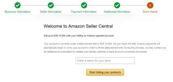 Utwórz Konto na Amazon- nazwa sklepu